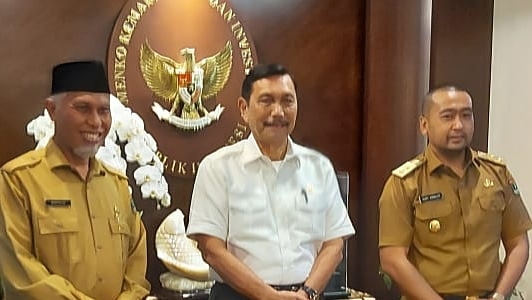 Gubernur dan Wagub Sumbar Temui Menko Marves Bicarakan Program Strategis