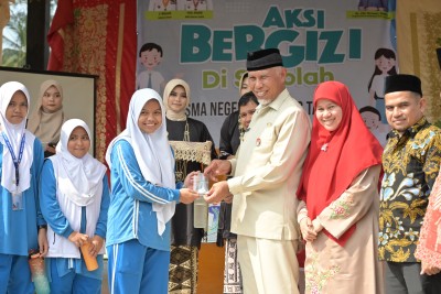 Gubernur Mahyeldi Tegaskan Aksi Bergizi di Sekolah Penting untuk Lahirkan SDM Unggul dan Pengentasan Stunting