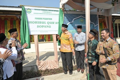 Gubernur Mahyeldi Meresmikan Ponpes Shohibul Qur'an Sopang di Nagari Pangkalan, Kabupaten Lima Puluh Kota