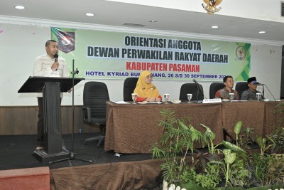 Ikuti Kegiatan Orientasi, Anggota DPRD Pasaman Diingatkan Plt Gubernur Audy Soal Pentingnya Integritas